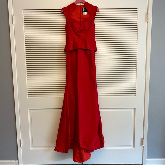 Mac Duggal Red Mermaid Gown - Picture 3 of 3